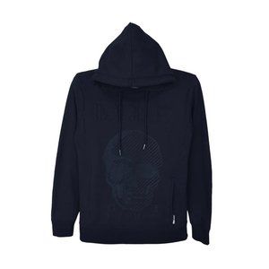 Rawcraft Cotton-Blend Hoodie with Skull Print | Small | Black